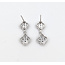 Earrings Quatrefoil Dangle 1.05ctw Round Diamonds 14kw .75x.4" 3.24g 126040077