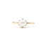 Ring Solitaire 6mm White Pearl 10ky 1.6mm Sz6.5 1.40g 226050022