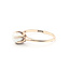 Ring Solitaire 6mm White Pearl 10ky 1.6mm Sz6.5 1.40g 226050022