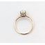 Ring Solitaire 6mm White Pearl 10ky 1.6mm Sz6.5 1.40g 226050022
