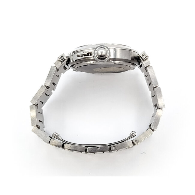 Watch Cartier Pasha C Black Arabic Dial Watch Only 35mm Stainless Steel 6.25" Watch Only 126056001