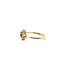 Ring Halo .12ctw Round Diamonds .25ct Blue Sapphire 14ky 9mm Sz5 1.98g 226050050