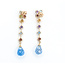 Earrings Dangle 2.5ctw Topaz, Garnet, Peridot, Citrine 10ky 1.5x.25" 3.05g 226050027