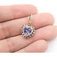 Pendant Heart  .16ctw Round Diamonds  1.15ct Purple Amethyst    14ky  .8x.5" 1.84g 226050052
