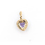 Pendant Heart  .16ctw Round Diamonds  1.15ct Purple Amethyst    14ky  .8x.5" 1.84g 226050052