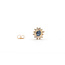 Earrings Stud Halo .16ctw Round Diamonds .70ctw Teal Blue Sapphire 10ky .4.3" 2.23g 226050029