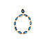 Pendant Oval .12ctw Round Diamonds 7.5ctw London Blue Topaz 14ky 2.1x1.5" 6.17g 226050037