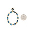 Pendant Oval .12ctw Round Diamonds 7.5ctw London Blue Topaz 14ky 2.1x1.5" 6.17g 226050037