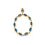 Pendant Oval .12ctw Round Diamonds 7.5ctw London Blue Topaz 14ky 2.1x1.5" 6.17g 226050037