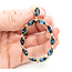 Pendant Oval .12ctw Round Diamonds 7.5ctw London Blue Topaz 14ky 2.1x1.5" 6.17g 226050037