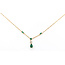 Necklace V-Drop .04ctw Round Diamonds 10ky 17" 2.22g 226050032