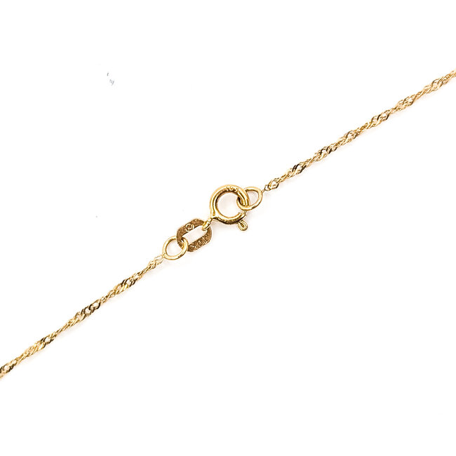 Necklace V-Drop .04ctw Round Diamonds 10ky 17" 2.22g 226050032