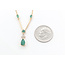 Necklace V-Drop .04ctw Round Diamonds 10ky 17" 2.22g 226050032