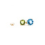 Earrings Stud Drop 4ctw Topaz & Peridot 10ky .6x.25" 2.61g 226050035