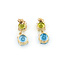 Earrings Stud Drop 4ctw Topaz & Peridot 10ky .6x.25" 2.61g 226050035