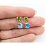 Earrings Stud Drop 4ctw Topaz & Peridot 10ky .6x.25" 2.61g 226050035