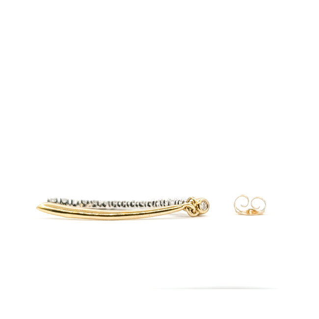 Earrings Wishbone .10ctw Round Diamonds 10ktt 1.05x.1" 1.86g 226050031