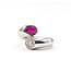 Ring Bypass 0.25ctw Round Diamonds 1.50ctw Ruby 900pt 16mm Sz7 29.45g 126040081
