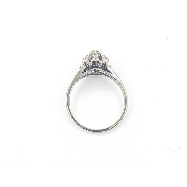 Ring Cluster .60ctw Round Diamonds 14kw 2mm Sz8.75 3.16g 226050044