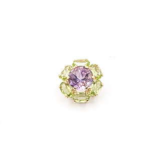 Pendant Halo 1.2ct Purple Amethyst 1.2ctw Green Peridot 14ky .5" 1.31g 226050054
