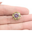 Pendant Halo 1.2ct Purple Amethyst 1.2ctw Green Peridot 14ky .5" 1.31g 226050054
