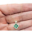 Pendant Quatrefoil W/Chain 0.15ctw Round Diamonds 0.50ctw Green Emerald 14ky 18" 1.53g 126040080