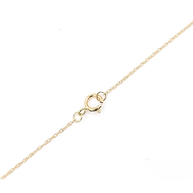 Pendant Quatrefoil W/Chain 0.15ctw Round Diamonds 0.50ctw Green Emerald 14ky 18" 1.53g 126040080