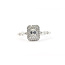 Ring Double Halo 0.75ctw Round, Oval & Emerald Diamonds 14kw 9mm Sz7 2.86g 126040079