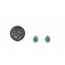 Earrings Stud Tear Drop 0.17ctw Round Diamonds 0.25ctw Green Emerald 14kw 7x5mm 1.04g 126040089