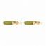 Earrings Hoop 3ctw Green Jade 14ky .75x.1" 3.52g 226050053