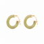 Earrings Hoop 3ctw Green Jade 14ky .75x.1" 3.52g 226050053