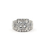 Ring Cluster 3ctw Round, Princess & Baguette Diamonds 14kw 13mm Sz7.75 10.18g 226050040