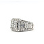 Ring Cluster 3ctw Round, Princess & Baguette Diamonds 14kw 13mm Sz7.75 10.18g 226050040