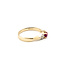 Ring 7-Stone .15ctw Round Diamonds .25ct Red Ruby 14ky 2.7mm Sz6.5 2.55g 226050046