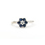 Ring Floral .05ct Round Diamond .33ctw Blue Sapphire 14kw 2mm Sz8.5 3.02g 226050041