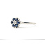 Ring Floral .05ct Round Diamond .33ctw Blue Sapphire 14kw 2mm Sz8.5 3.02g 226050041