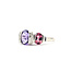 Ring 3-Stone Milgrain .07ctw Round Diamonds  1.7ct Purple Amethyst 2.4ctw Pink Tourmaline 14kw 2mm Sz6.5 3.98g 226050042