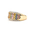 Ring Cluster .10ctw Round Diamonds 1.50ctw Pastel Blue, Yellow, Pink Sapphire 14ky 10mm Sz8.5 5.99g 226050039