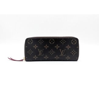 Wallet Louis Vuitton Portefeuille Clemence Monogram Canvas Fuchsia Wallet 126055048