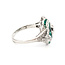 Ring Cocktail 1.42ctw Round Diamonds 2.35ctw Green Emeralds 900pt 18mm Sz7.5 6.9g 126060003