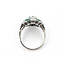 Ring Cocktail 1.42ctw Round Diamonds 2.35ctw Green Emeralds 900pt 18mm Sz7.5 6.9g 126060003