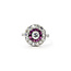 Ring Cocktail 1.20ctw Round Diamonds .78ctw Red Rubies 900pt 14mm Sz6.5 4.1g 126060004