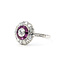 Ring Cocktail 1.20ctw Round Diamonds .78ctw Red Rubies 900pt 14mm Sz6.5 4.1g 126060004