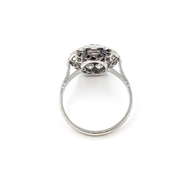 Ring Cocktail 1.20ctw Round Diamonds .78ctw Red Rubies 900pt 14mm Sz6.5 4.1g 126060004