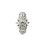 Ring Scalloped 1.05ctw Round Diamonds 900pt 26mm Sz6 4.4g 126060008