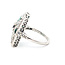Ring Shield 1.76ctw Round Diamonds 3.82ctw Green Emeralds 900pt 22x14.5mm Sz7 7.2g 126060002