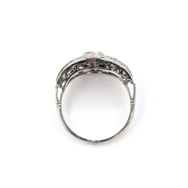 Ring Oval Cocktail 1.30ctw Round Diamonds 900pt 15mm Sz6 5.3g 126060009