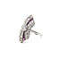 Ring Shield 1.65ctw Round Diamonds .94ctw Red Rubies 900pt 28x15mm Sz7 8.6g 126060006