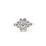 Ring Flower Bezel .90ctw Round Diamonds 900pt 10mm Sz7 3.4g 126060011