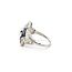 Ring Cocktail 1.50ctw Round Diamonds .67ctw Blue Sapphires 900pt 20mm Sz6.5 5.94g 126060010